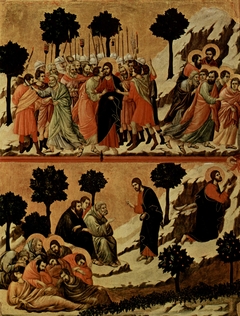 Arrest of Jesus (top); Agony in the Garden (bottom) by Duccio di Buoninsegna