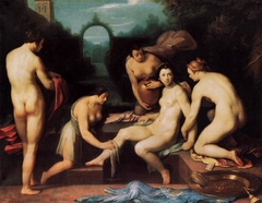 Bathsheba at her toilet by Cornelis van Haarlem