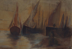 Boats in the Sunset by Γιάννης Τσαρούχης