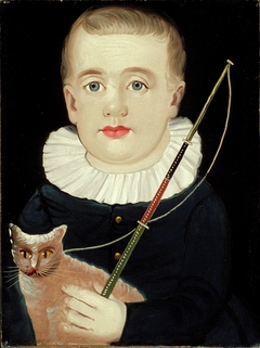 Boy with Cat and Whip by Anonymous