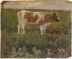 Brown and white heifer by Piet Mondrian