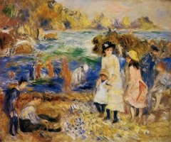 Children on the Seashore, Guernsey (Enfants au bord de la mer à Guernesey) by Auguste Renoir