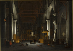 Church interior by candlelight by Daniël de Blieck