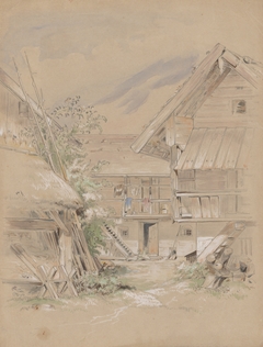 Corner of a Village Yard by Friedrich Carl von Scheidlin