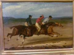 Course de chevaux montés by Théodore Géricault