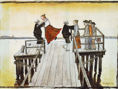 Dance on the Quay by Hugo Simberg