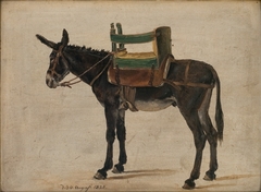 Donkey with a Chair-saddle by Johan Christian Dahl