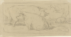 Drie varkens by Willem van Konijnenburg