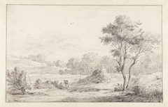 Duinlandschap achter de bleekerij van De Mol by Jan Vincentsz. van der Vinne