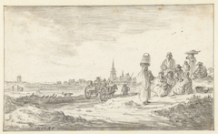 Duinlandschap met gezicht op Scheveningen by Jan van Goyen