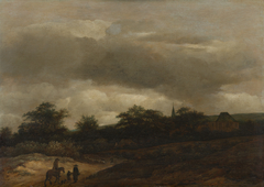 Dune Landscape with Road and Church by Guillam Dubois