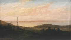 Dusk on the Lake Balaton at Almádi by Károly Telepy