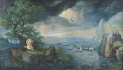 Fantasielandschap met Johannes de Evangelist op Patmos by Hans Bol