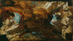 Farbskizze zum Plafond "Die vier Weltteile" by Hans Makart