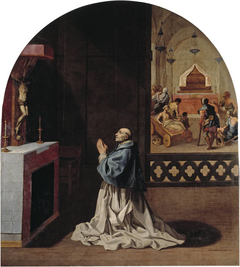 Father Bernard Praying in the Portes Charterhouse by Vincenzo Carducci