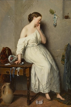 Forlorn lover by Adolphe-Henri Dubasty