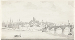 Gezicht op de stad Nevers by Jan van Call I