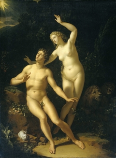 God Holds Adam and Eve Responsible by Adriaen van der Werff