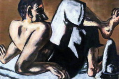 Half Nude Clown by Max Beckmann