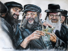 Hasidic on Lelow - Happy people by Leszek Gaczkowski