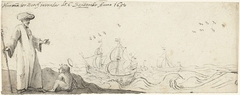 Heilige Augustinus pratend met het kind aan zee by Harmen ter Borch