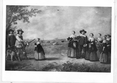 Holländisches Familienbild in einer Landschaft by Aelbert Cuyp