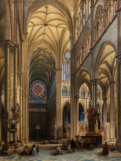 Interior of the Cathedral of Amiens by Jules Victor Génisson