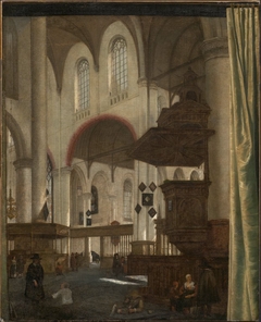 Interior of the Oude Kerk, Delft by Hendrick Cornelisz van Vliet