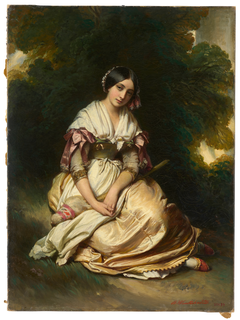 Italian girl by Hermann Winterhalter