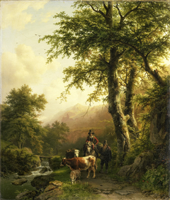 Italianate landscape by Barend Cornelis Koekkoek