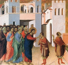 Jesus opens the Eyes of a Man born Blind by Duccio di Buoninsegna