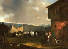 Jewish funeral in Vilnius in 1824. by Julian Karczewski