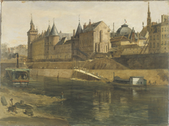 La Conciergerie pendant les travaux de reconstruction du Palais de Justice by Adrien Dauzats