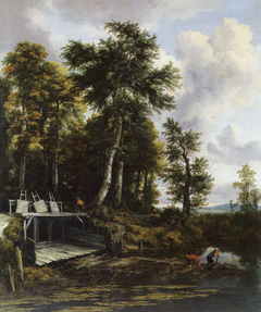 Landscape with a Sluice Gate by Jacob van Ruisdael