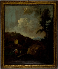 Landscape with Figures by Giuseppe Zais