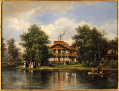 Le Chalet de la Porte-Jaune, au bois de Vincennes by Pierre-Justin Ouvrié