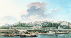 Le Quai et le Village de Passy, vus de la rive gauche by Nicolas-Jean-Baptiste Raguenet