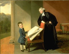 Le Révérend Randall Burroughes et son fils Ellis by Johann Zoffany