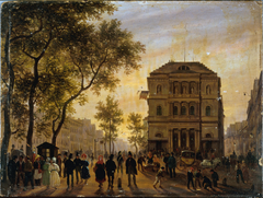 Le Théâtre de l'Ambigu-Comique et le boulevard Saint-Martin by Giuseppe Canella