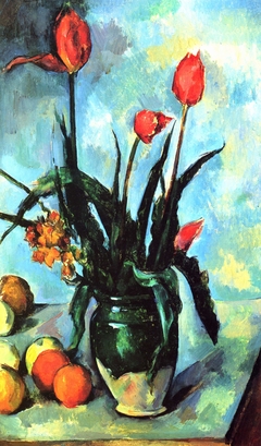 Le Vase de tulipes (Tulipes in a Vase) by Paul Cézanne