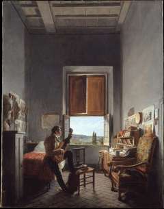 Léon Pallière (1787–1820) in His Room at the Villa Medici, Rome by Jean Alaux