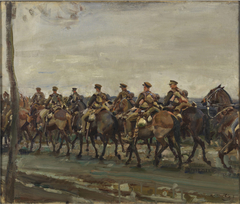 Lord Strathcona's Horse on the March by Alfred Munnings