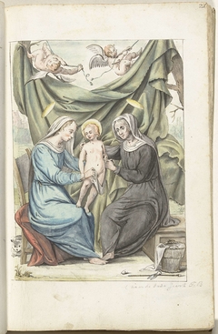 Madonna met kind en de Heilige Anna by Gesina ter Borch