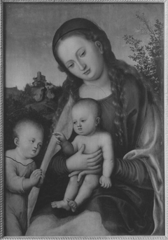 Maria mit Kind und Johannesknaben (Nachahmer) by Lucas Cranach the Elder