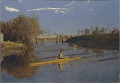 Max Schmitt in a Single Scull by Thomas Eakins