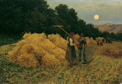 Moonrise After the Harvest I by Theodor von Hörmann