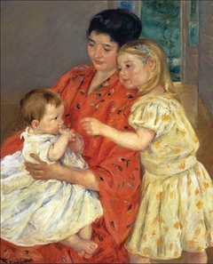 Mother and Sara Admiring the Baby by Mary Cassatt