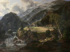 Norwegian mountain valley by Johan Christian Dahl