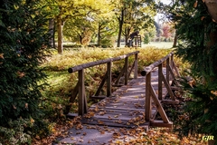 Old Wooden Bridge In Winterton Park by Gert J Rheeders