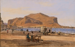 Palermo Harbor with a View of Monte Pellegrino by Martinus Rørbye